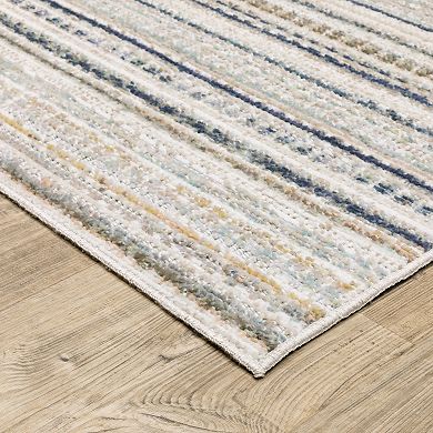 StyleHaven Textural Geometric Striped Area Rug