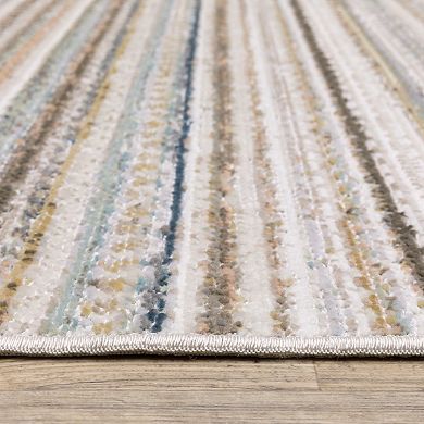 StyleHaven Textural Geometric Striped Area Rug