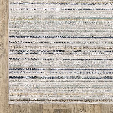 StyleHaven Textural Geometric Striped Area Rug