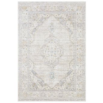StyleHaven Calloway Vintage Faded Medallion Area Rug