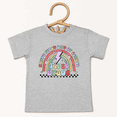 First Day First Grade Rainbow - Toddler Short Sleeve Graphic T-Shirt