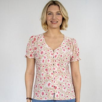 Jackie Tan Ditsy Floral Top