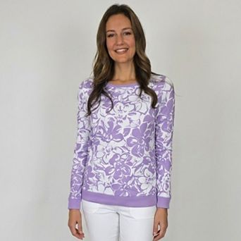 Stacy Purple Floral Sweatshirt