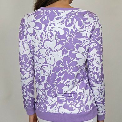 Stacy Purple Floral Sweatshirt