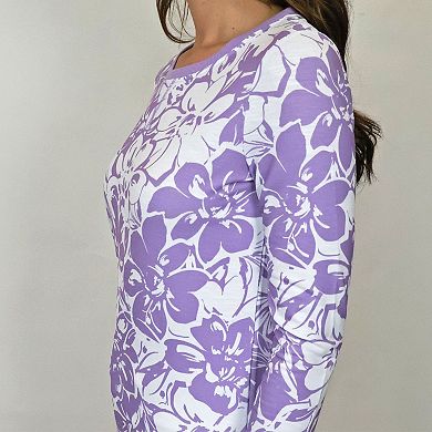 Stacy Purple Floral Sweatshirt
