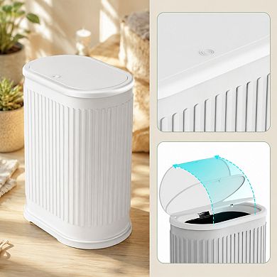 1.8 Gallon Slim Dog Proof Bathroom Trash Can With Removable Liner Bucket