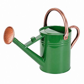 1 Gallon Galvanized Steel Watering Can With Removable Spout For Indoor Outdoor Plants
