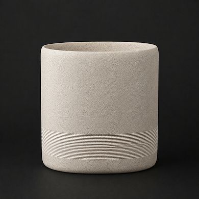 1.6 Gallon Stone Look Oval Trash Can Decorative Waste Basket For Home Office