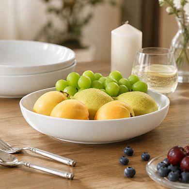 10 Inch Porcelain Serving Bowl Set 56 Oz Capacity Dishwasher Safe