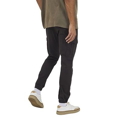 Brave Soul Mens Cotton Twill Cuffed Slim Cargo Trousers