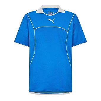 Puma Mens Plain Contrast Piping Athletic Rugby Shirt