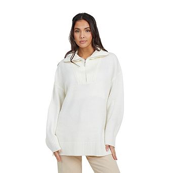 Brave Soul Womens/Ladies Fashion Zip Drop Shoulder Jumper