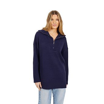 Brave Soul Womens/Ladies Fashion Zip Drop Shoulder Jumper