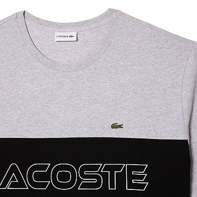 Lacoste Mens Colour Block Heavy Cotton Fitted T-Shirt