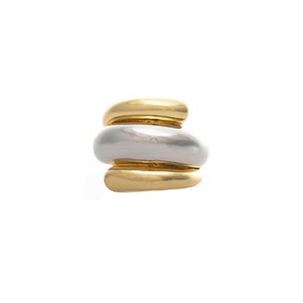 Rivka Friedman Two-Tone Polished Layered Band Ring