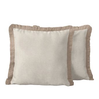 Decorative Bohemian Velvet Fringe Pillow Cover Set of 2, For Sofa,Couch,Bed