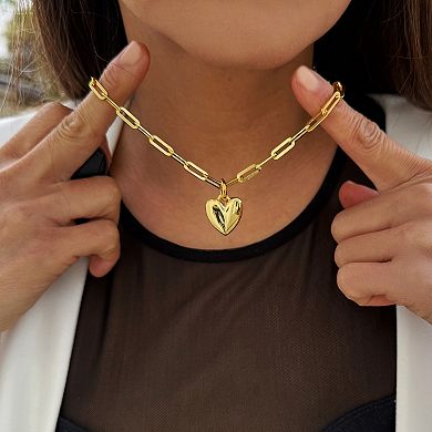 PUFFY HEART NECKLACE PENDANT ONLY
