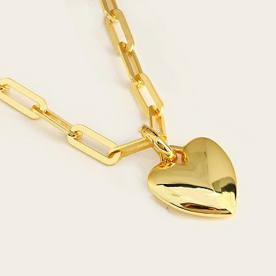 PUFFY HEART NECKLACE PENDANT ONLY