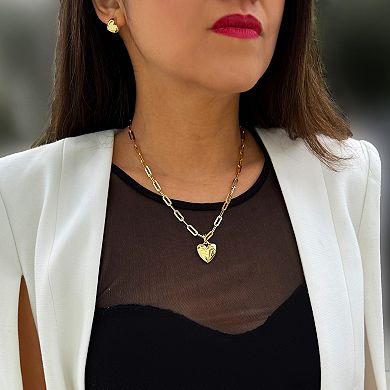 PUFFY HEART NECKLACE PENDANT ONLY