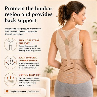 Pregnancy Belly Band, Shoulder Strap Belly Support Brace, Pregnancy Support Belt, Abdominal Binder