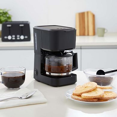 Drip Coffee Maker with Glass Coffee Pot, Auto Shut-off, Auto Pause, Removable Filter Basket