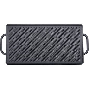 Cast Iron Reversible Grill Griddle for Stove Top, Flat Griddle for Gas Grills