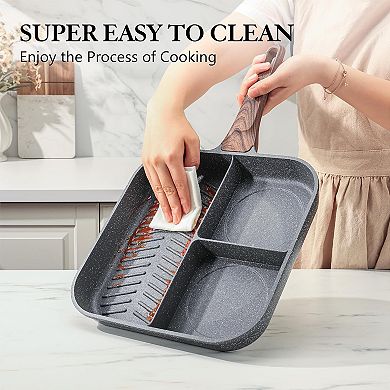 Nonstick Square Grill Pan, Versatile Breakfast Skillet