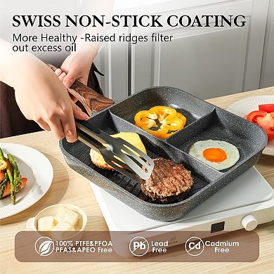 Nonstick Square Grill Pan, Versatile Breakfast Skillet