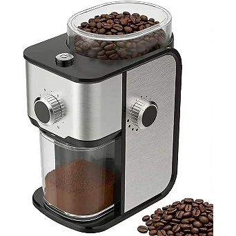 Home electric adjustable flat bottomed coffee grinder