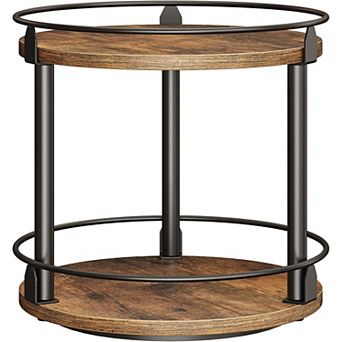 Lazy Susan Organizer, Rotating Spice Rack, 2 tier Spice Turntable Organizer