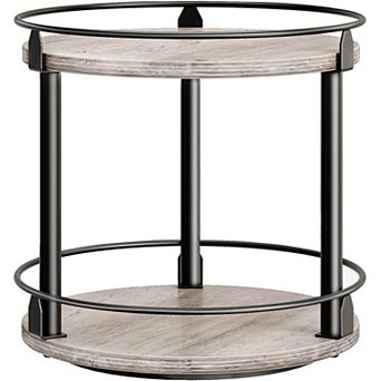 Lazy Susan Organizer, Rotating Spice Rack, 2 tier Spice Turntable Organizer