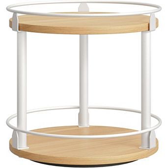 Lazy Susan Organizer, Rotating Spice Rack, 2 tier Spice Turntable Organizer