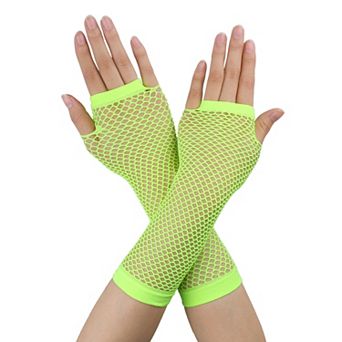 Women's Fingerless Mesh Fancy Dress Party Costume Accessories Fishnet Gloves