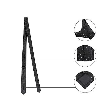 Men's Polka Dots Patterned Self-Tied Formal Casual Skinny Ties