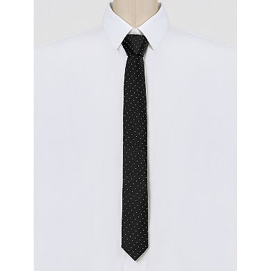 Men's Polka Dots Patterned Self-Tied Formal Casual Skinny Ties