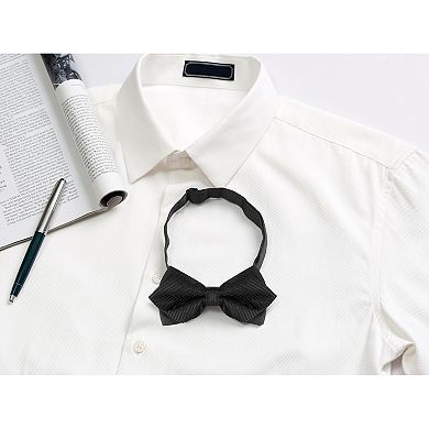 Men's Striped Pre-Tied Bow Tie Adjustable Neck Bow Ties Wedding Formal Ties
