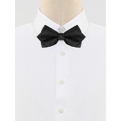 Men's Striped Pre-Tied Bow Tie Adjustable Neck Bow Ties Wedding Formal Ties