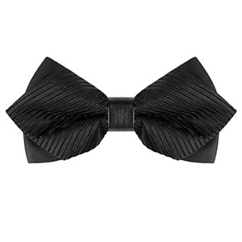 Men's Striped Pre-Tied Bow Tie Adjustable Neck Bow Ties Wedding Formal Ties