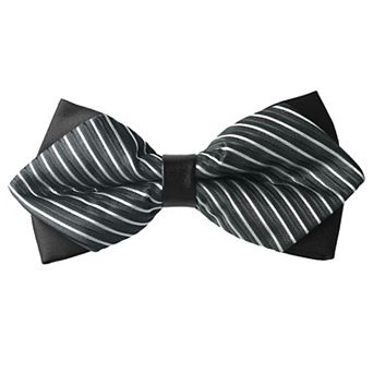 Men's Striped Pre-Tied Bow Tie Adjustable Neck Bow Ties Wedding Formal Ties