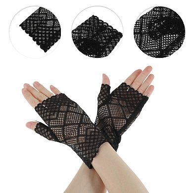 Elegant Lace Sunblock Fingerless Gloves for Women 1 Pair