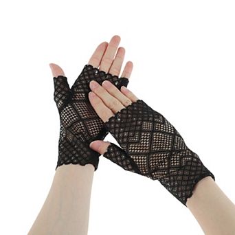 Elegant Lace Sunblock Fingerless Gloves for Women 1 Pair