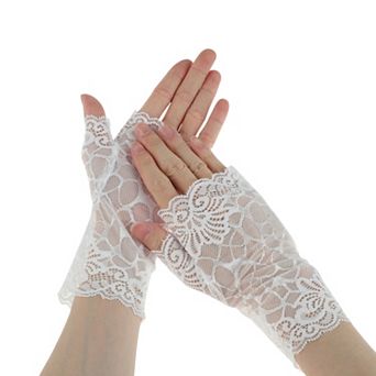 Elegant Lace Sunblock Fingerless Gloves for Women 1 Pair