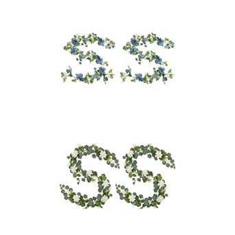4 Packs Artificial Eucalyptus Garland, Faux Greenery Vine with Realistic Frosted Leaves 5.9 ft
