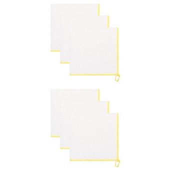 6 Packs Wood Fiber Super Absorbing Cloths for Washing Dishes, Reusable Kitchen Towel 12" x 12"