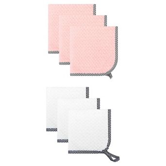 6 Packs Microfiber Super Absorbent Hand Towels with Hanging Loop Lint-Free Reusable Cloths 10" x 10"