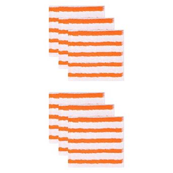 6 Packs Wood Fiber Cleaning Cloths Striped Oil Absorbing and Heat-Insulating Dish Cloths 11" x 12"