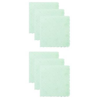6 Packs Kitchen Dish Cloths, Absorbent Streak-Free Towels 10"x10" and 12"x12"