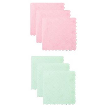 6 Packs Kitchen Dish Cloths, Absorbent Streak-Free Towels 10"x10" and 12"x12"