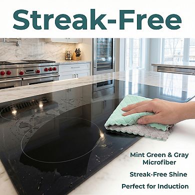 6 Packs Kitchen Dish Cloths, Absorbent Microfiber Cleaning Streak-Free Towels 10" x 10"