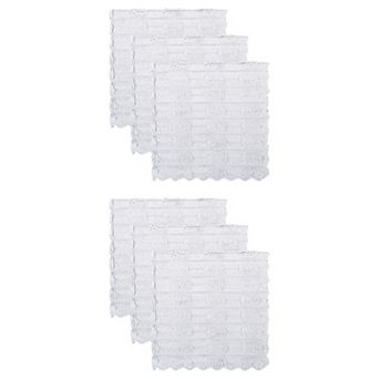 6 Packs Microfiber Cleaning Cloth Solid Streak Free Glass Mirror Cloth Lint Free Dish Cloths 12"x12"